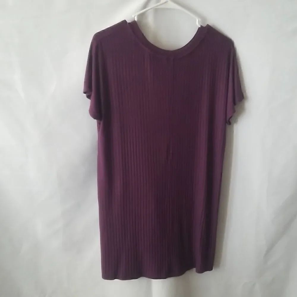 Women’s Waffle Knit Tunic Blouse Plum color Sz Small.. - Picture 6 of 7